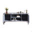 60" Mirrored Tv Stand With Crushed Diamond Glass Doors