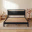 Lit plateforme en bois massif avec tête de lit Signature, très grand, finition noire, aucun sommier requis, assemblage facile-1343968741-1343968747-1343968745