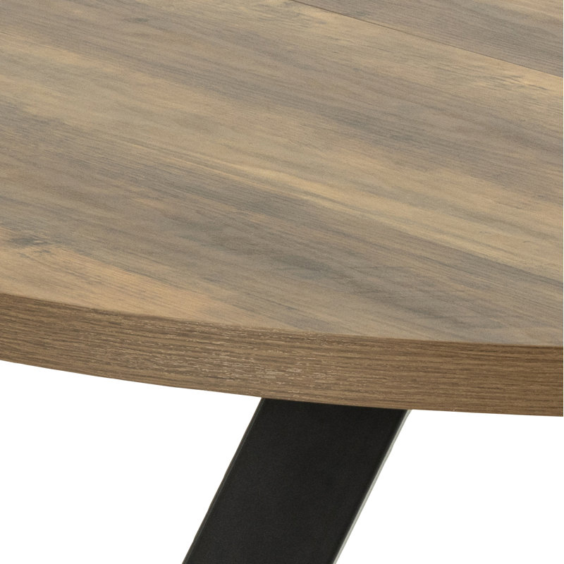 Lechiaro Extendable Round Metal Base Dining Table
