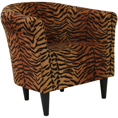 Fauteuil demi-tonneau en polyester 30,5 po Abdulkader