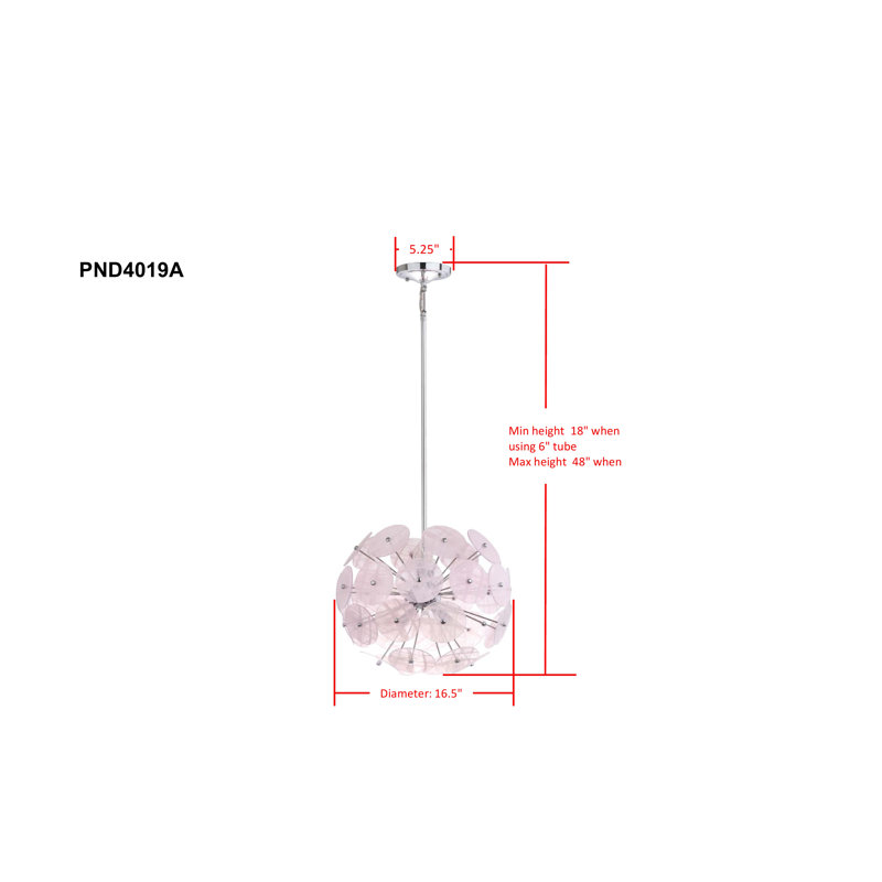 Lustre sphérique Spoutnik à 4 lumières Virupannavar