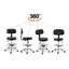 Braeswood Backed Adjustable Height Ergonomic Industrial Stool
