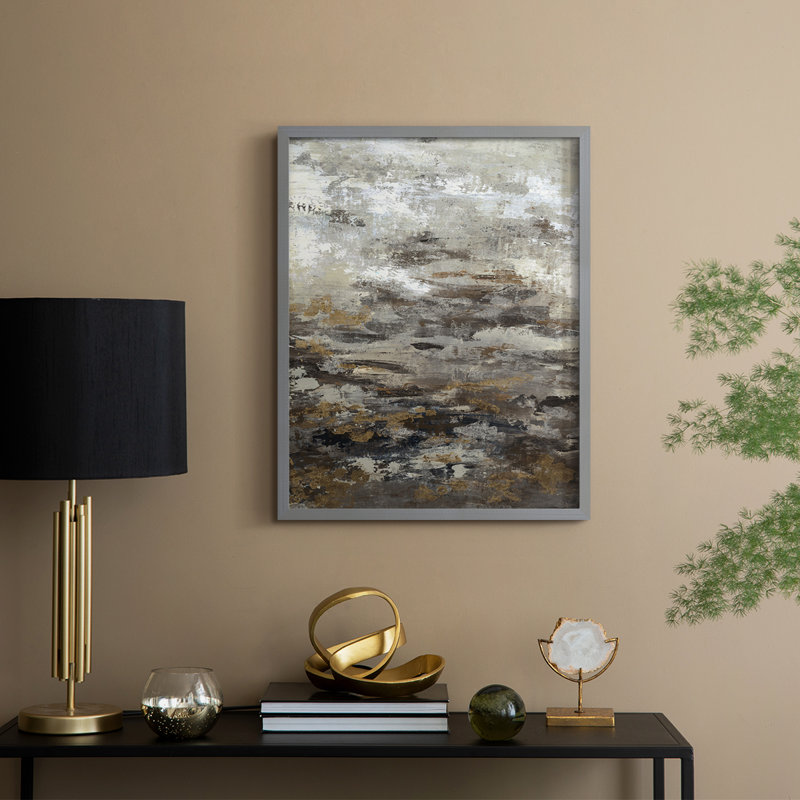 Shining Example Framed Print - Solid Wood, Gray, 30" H x 24" W