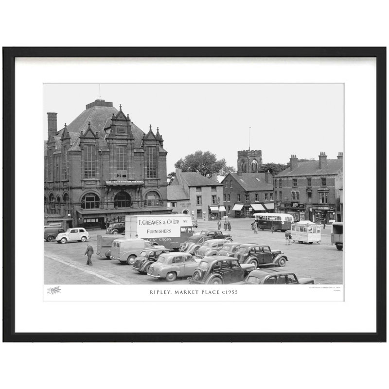 Ripley, Market Place C1955 - Single Picture Frame Print, 28cm H x 36cm W x 2.3cm D