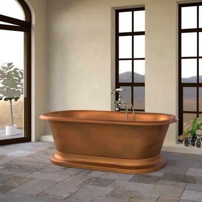 78'' x 40'' Soaking Copper Bathtub