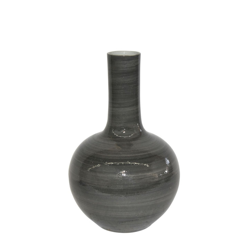 Handmade Table Vase, Iron Gray, 18" H x 9" W x 9" D