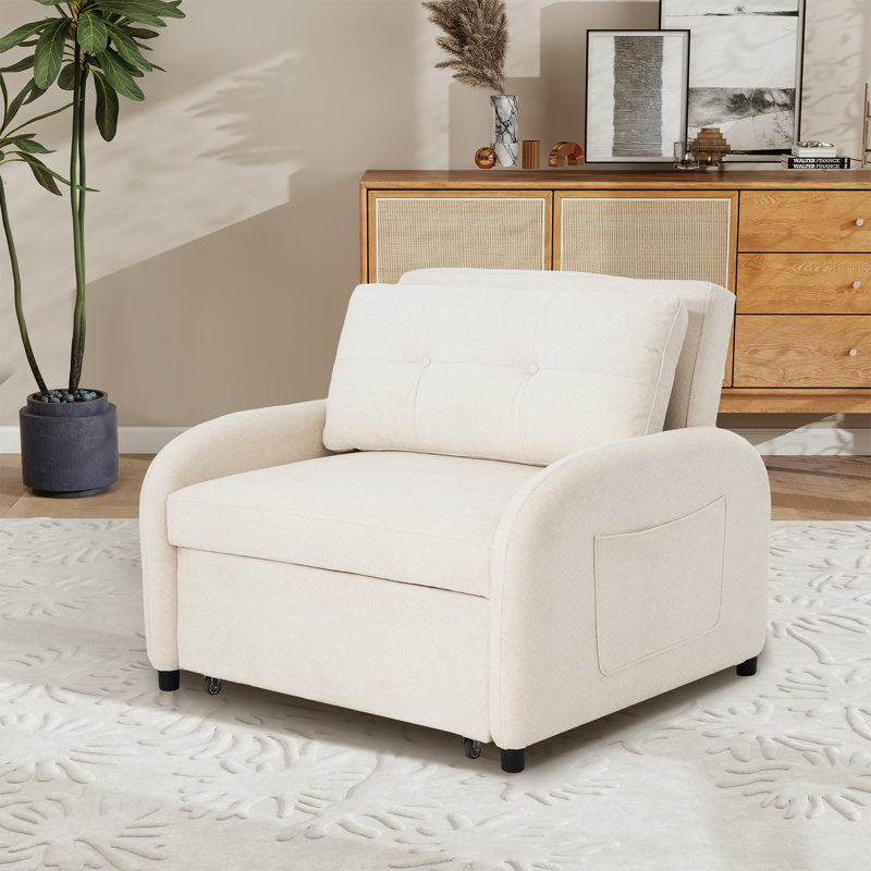 Canapé-lit rembourré convertible, Beige