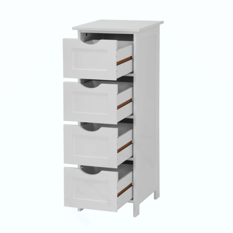 Armoire de rangement pour salle de bain, armoire autoportante avec tiroirs