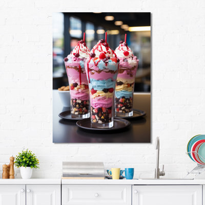 Pink Close Up Milkshake Indulgence II - Food And Beverage Wall Art