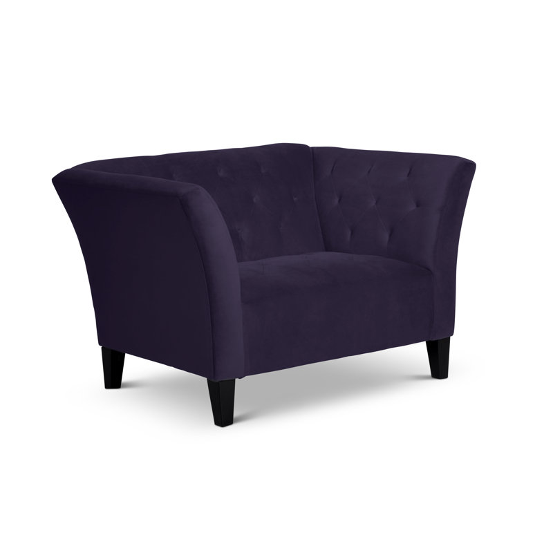 Carruth Upholstered Armchair, Bella Aubergine Performance Velvet