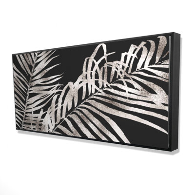 Tropical gold leaves - 24"x48" Framed canvas