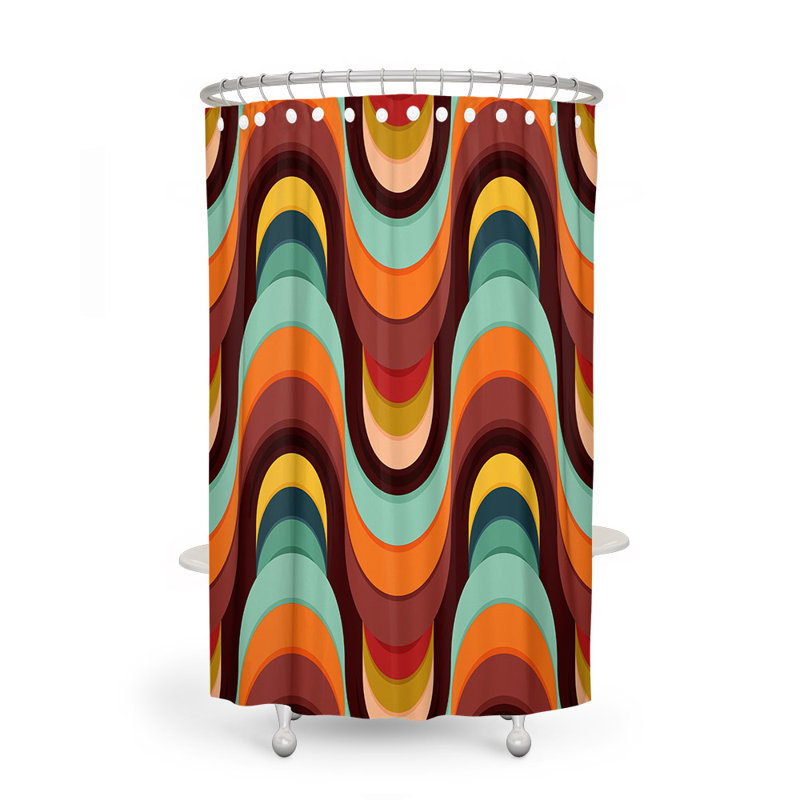 Rideau de douche simple abstrait, H 93 po x l 70 po
