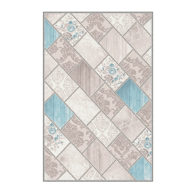 Soft Hall Carpet (2.6 x 4.9 ft), 100% Polyester, 0.3 in Pile Height | Antibacterial, Non-Slip Underside, 650 g/m² | Machine Washable, 3D Digital Print | Perfect for Living Room, Entryway & Bedroom Décor