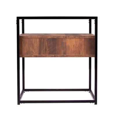 Table de bout avec plateau en verre Olivern