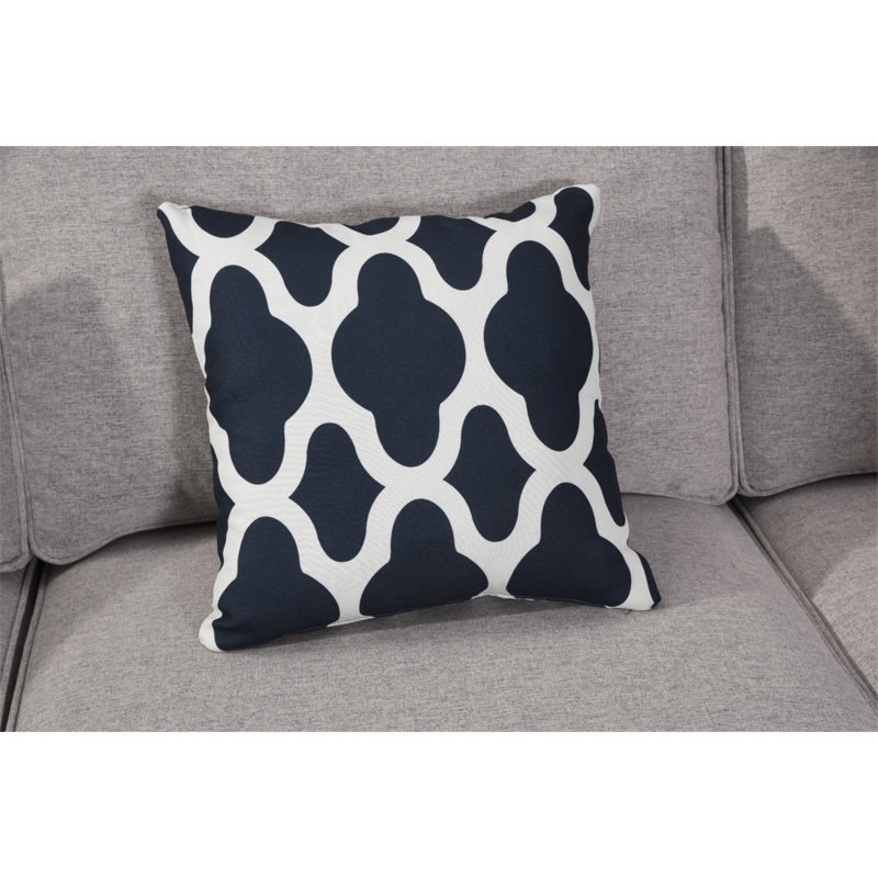 Upholstered 152.4 " Polyester Blend U-Shaped Seating Component, Gray Polyester Blend