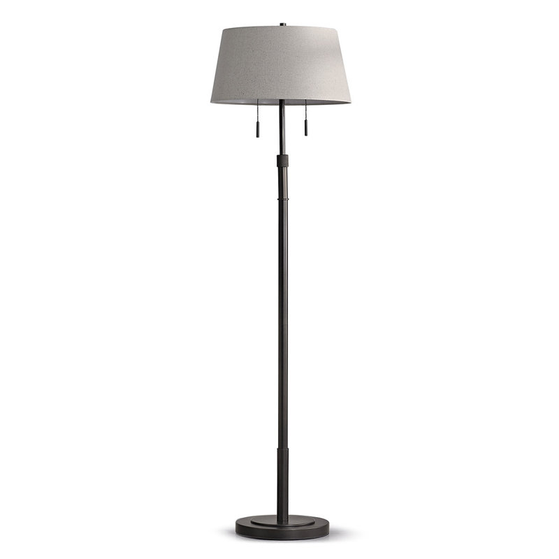 Lampe sur pied 67 po Maraman, Bronze foncé, Beige