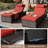 Patio Chaise Lounge Chairs Set of 2, PE Wicker with Adjustable Backrest, Storage Table Included, Rattan, Outdoor Poolside Furniture-281824950