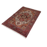 Canvello Hand Made Casual Medallion Indo Heriz Rug - 4'0'' X 5'11''
