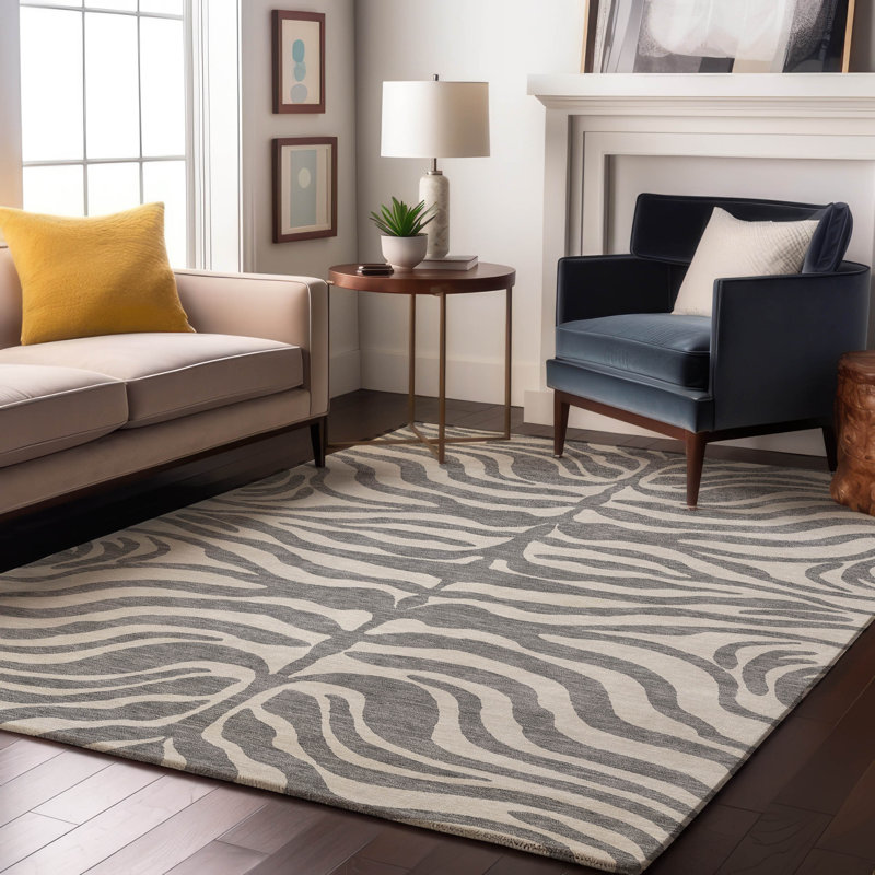 Premium Machine Washable Goulven AMF1042 Animal Print Rug, Rectangle 5' x 7'6"