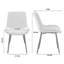 Chaise d'appoint rembourrée en mélange de coton et lin Kamai avec pieds en métal