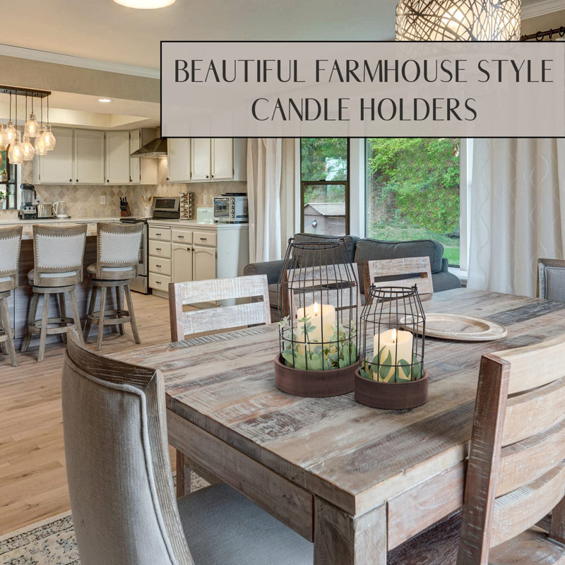 17 Stories Rustic Farmhouse Lantern Decor Set Of Stylish