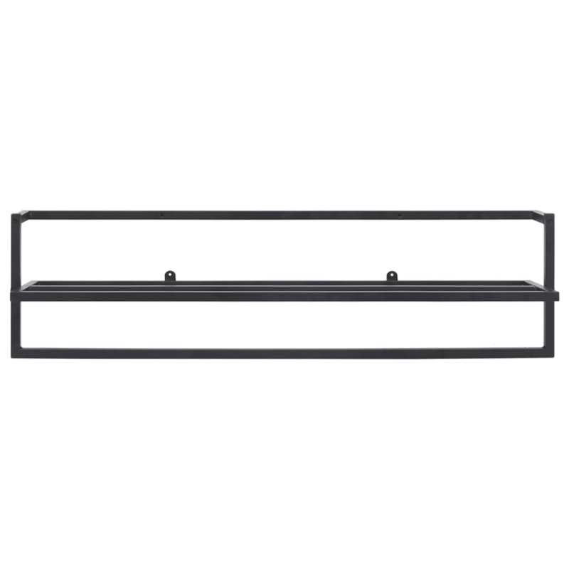 Brandarius 95 cm L Wall Mounted Towel Rack, Black