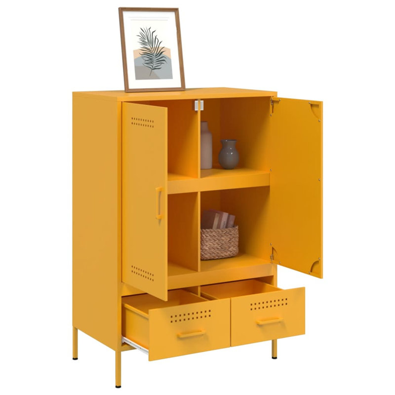 Storage Cabinet, Mustard yellow