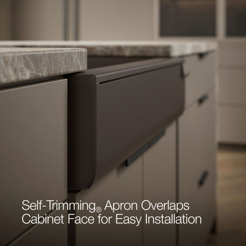 Cairn 29-3/4 In. Undermount Single-Bowl Farmhouse Kitchen Sink With Short Apron, Matte Brown