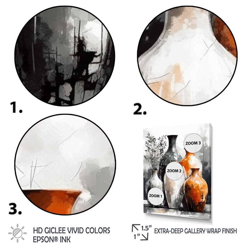 Vase Kayse, Cadre photo noir, H 32 po x l 24 po
