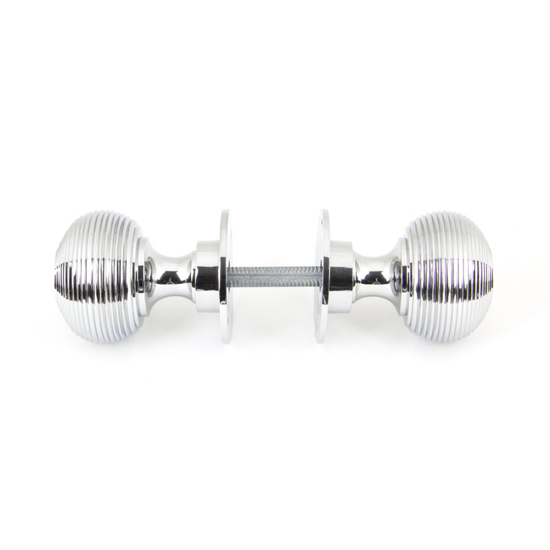 Beehive Passage Door Knob, Polished Chrome