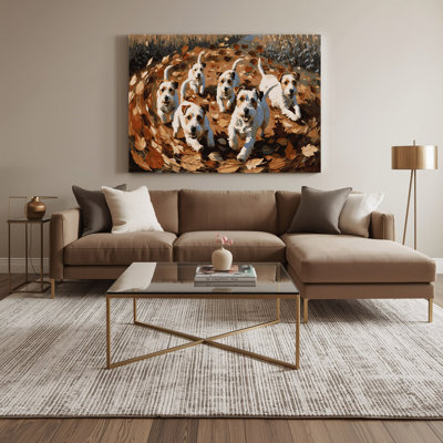 Dogs Russell Terrier Brown Canvas Wall Art