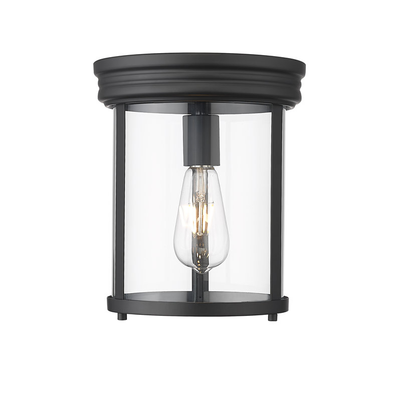 Plafonnier encastré 1 lumière Cheetham en noir mat, Noir mat