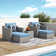 Baecher Wicker/Rattan 4 - Person Seating Group with Cushions