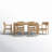 Anautica 6 - Person Teak Solid Wood Patio Dining Set Umbrella Hole Included Rectangular Table