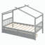 Lit simple en bois avec tiroirs-523263396