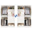 Freestanding Closet System with Drawers, Mirror and Hanging Rods-281982098