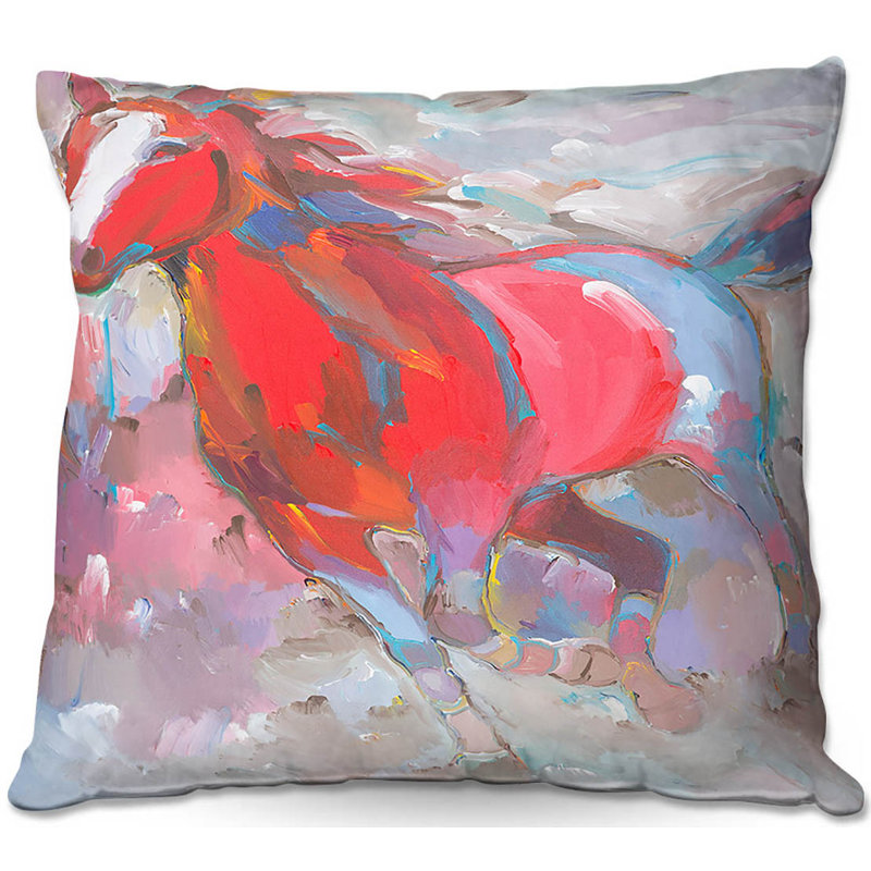 Coussin décoratif carré de canapé hipbance iv horses, 20 po x 20 po