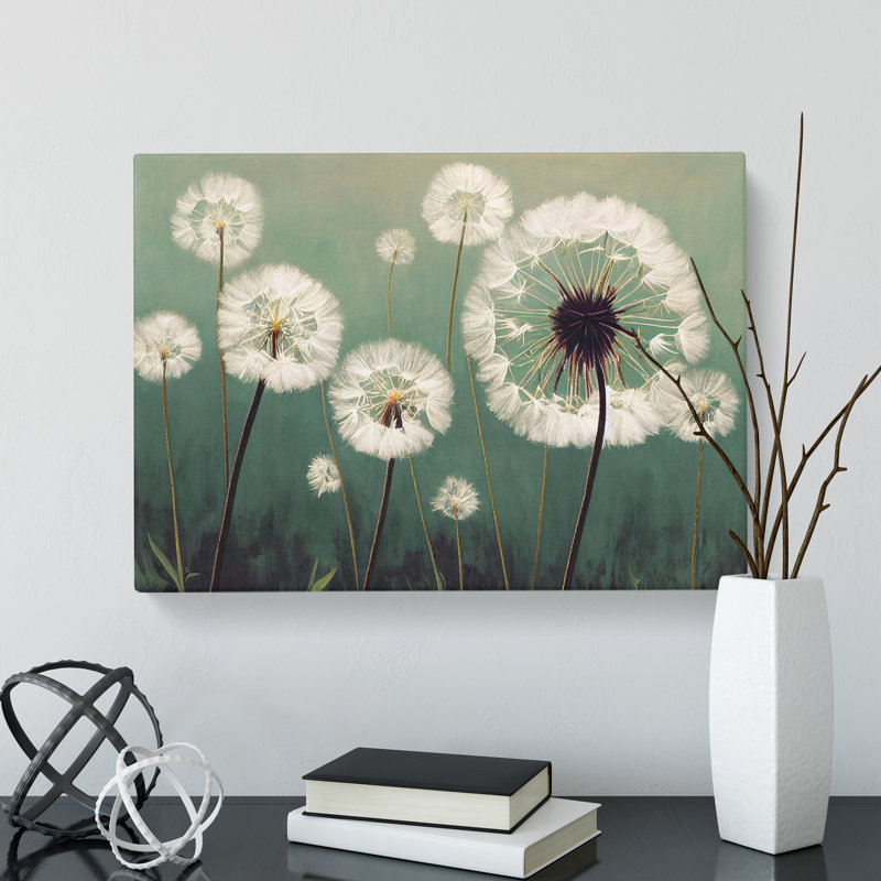 Entrancing Dandelion Flowers - Wrapped Canvas, 50cm H x 76cm W x 3cm D