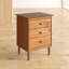 Table de chevet en bois massif à 3 tiroirs Haney-441925024