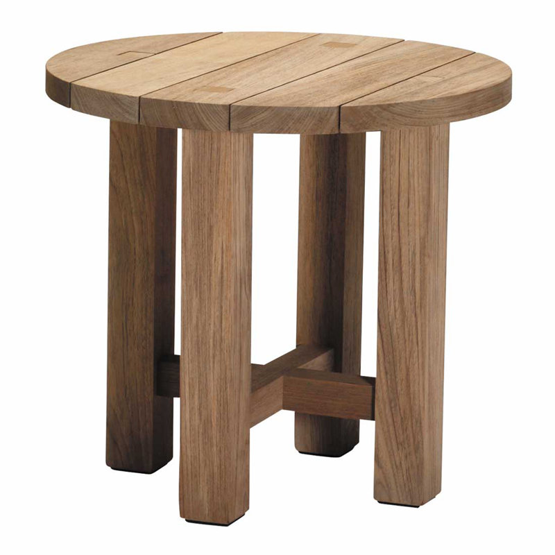 Croquet Teak Chaise Lounge with Cushion and Table