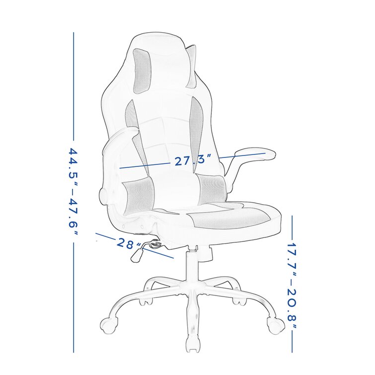 Inbox Zero Avenell Adjustable Reclining Ergonomic Faux Leather