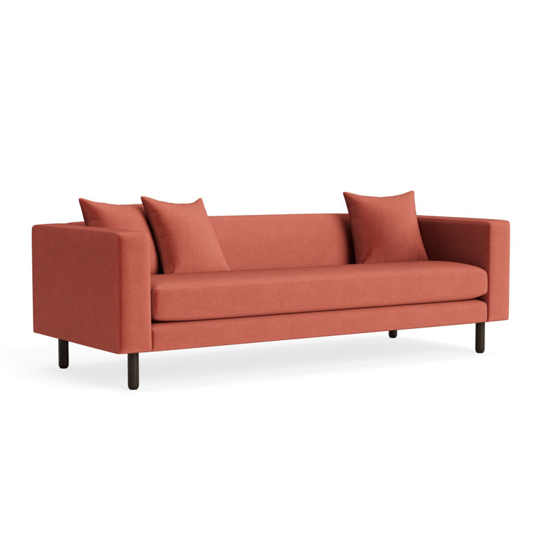 MTO - Mono 82" Sofa, Tomato Velvet