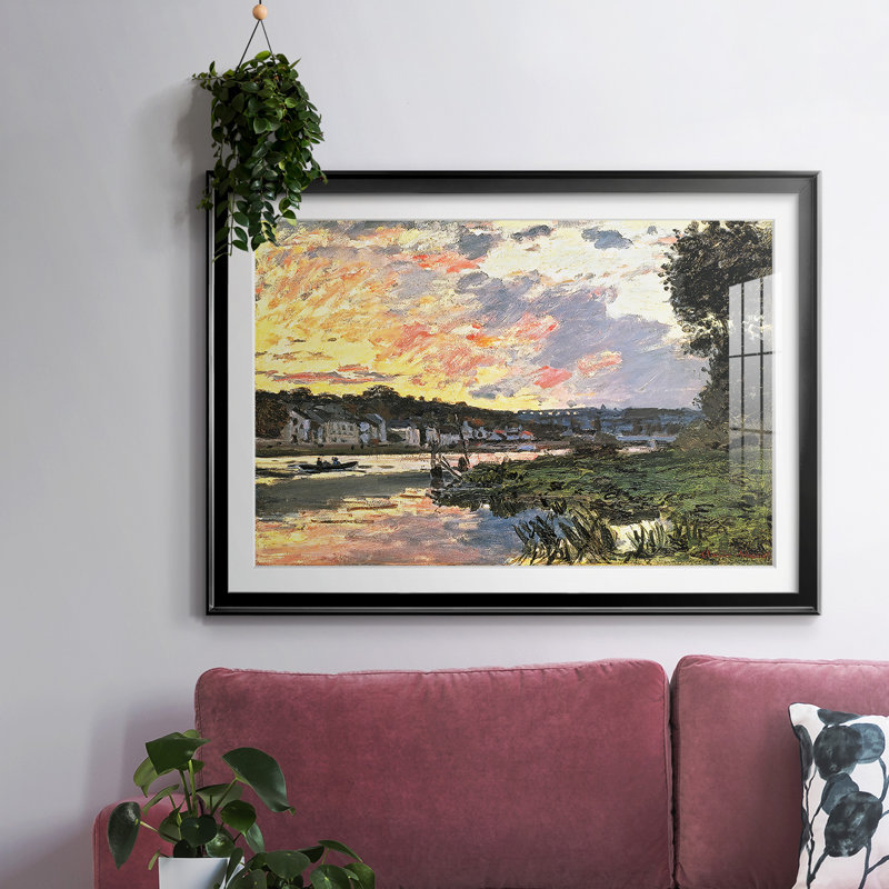 La seine à Bougival le soir, 1870, Noir, H 27 po x l 39 po x P 1,5 po