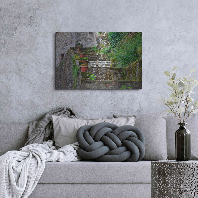 " Stone Steps, " by Larry Malvin, 24" H x 36" W