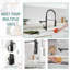 Robinet de cuisine rétractable à poignée simple avec accessoires