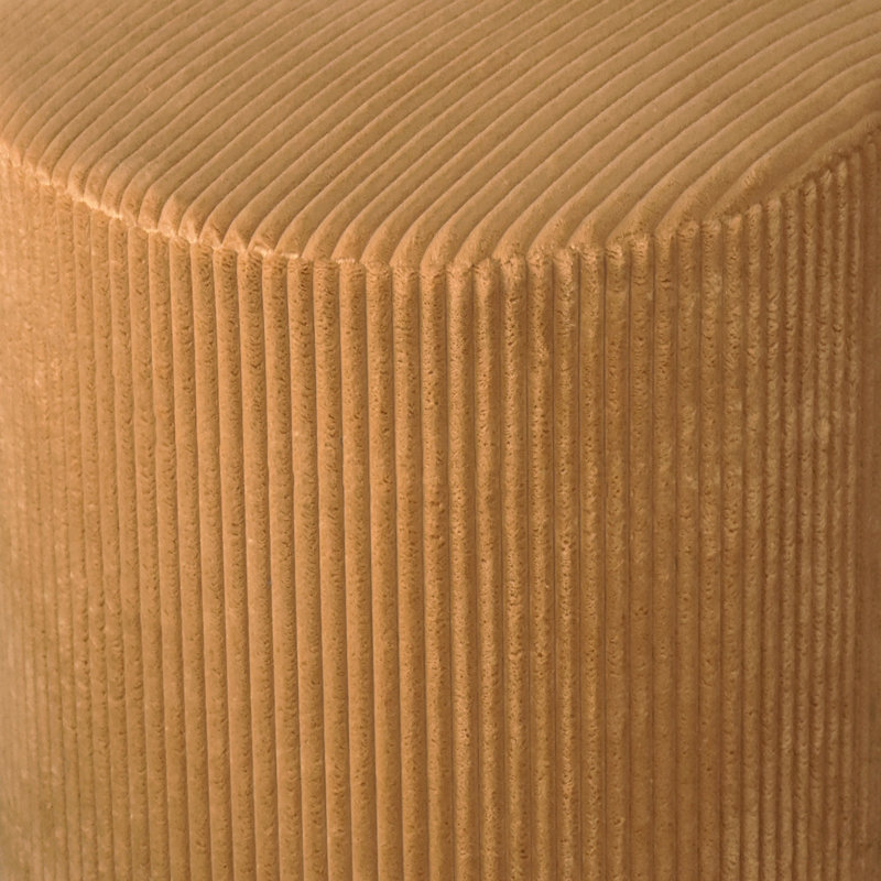 Repose-pieds plein Corduroy Upholstery, Ginger