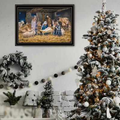 Decor 4U: Transform Your Decor. Nativity Living Room Print. 21X15x1 In. 3 Lb. Wood+Paper Discover Beauty Within. 4U Wall Art. Multicolor