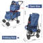 Poussette standard pliante avec porte-Coussin amovible