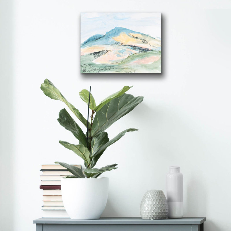 «Mt. Art mural en verre Diablo n ° 2 par Jan Weiss, H 12 po x l 16 po x P 0,13 po