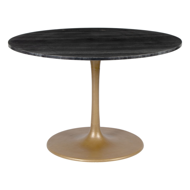 Peterson Dining Table White, Gold, Black